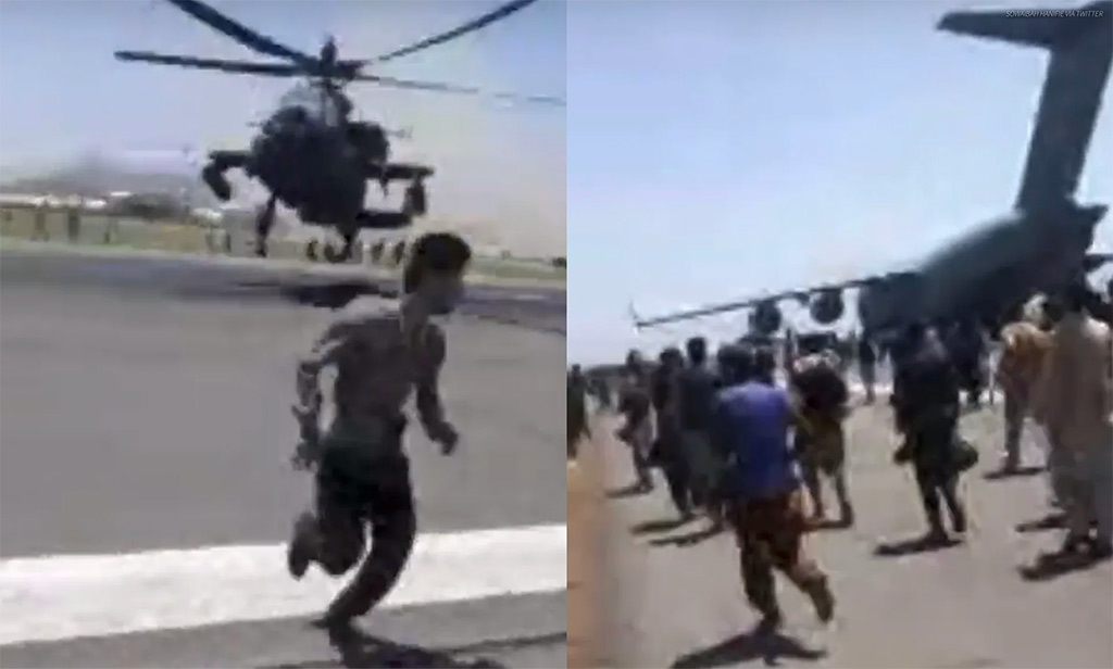 Afghanistan Taliban Apache Helicopters C-17 riot swarm Afghans