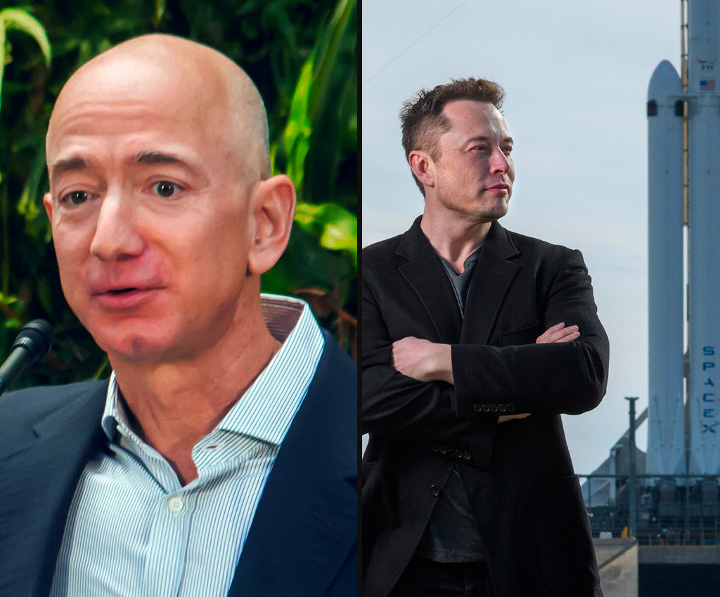 SpaceX, Blue Origin, Elon Musk, Jeff Bezos